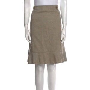 Akris Punto Womens Gray Taupe Tan Skirt Size 12 Flared Professional